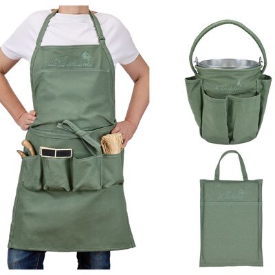 Set Gardener Apron + Knee Rest + 13L Galva Bucket