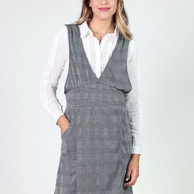 Checked pinafore dress