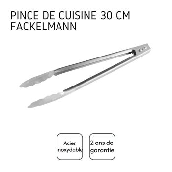 Pince de cuisine en plastique et acier inoxydable Fackelmann Elemental