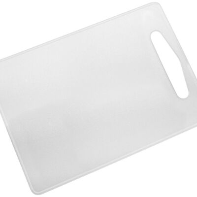 Tabla de cortar de plástico 34 x 24 cm transparente Fackelmann Basic