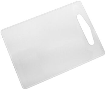 Planche à découper en plastique 34 x 24 cm transparente Fackelmann Basic 6