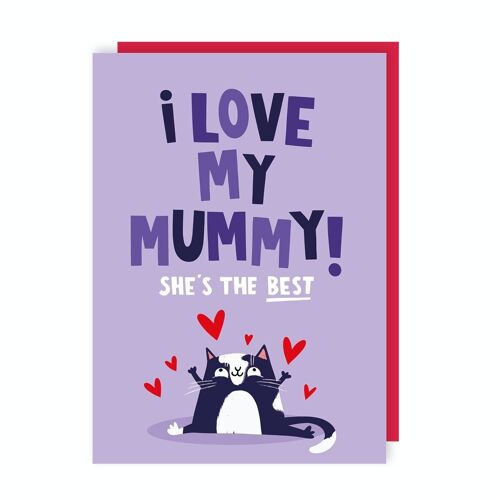 I Love My Mummy Mothers Day Card Pack of 6