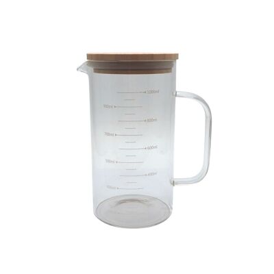 Graduated glass jug with lid 1 liter Fackelmann Divers