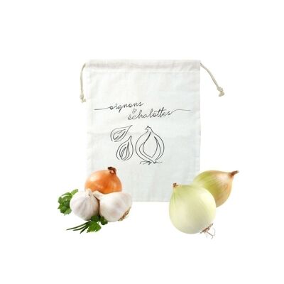 Storage bag for onions and shallots in cotton Fackelmann Eco Friendly