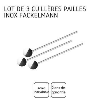 Lot de 3 cuillères à paille réutilisables Fackelmann Bar Concept 10