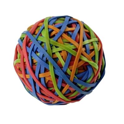 Boule de 190 élastiques multicolores pour le rangement de la cuisine et du bureau Fackelmann Tecno