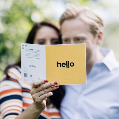 Reusable Eco Greeting Card - Hello world