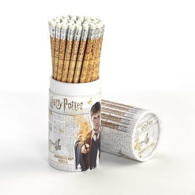 Harry Potter Marauders Map Pencil Pot mit 50 Bleistiften (Fügen Sie 50 Bleistifte in den Korb, um einen Topf mit 50 Bleistiften zu erhalten)
