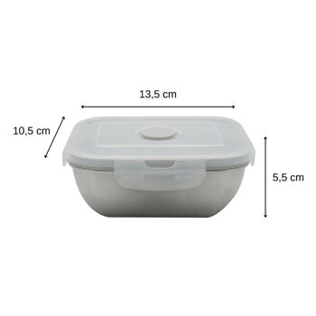 Lunch box inox 400 ml allant au microonde avec couvercle Fackelmann 3