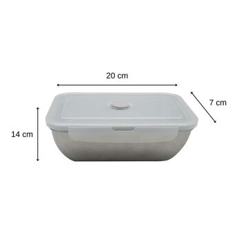 Lunch box inox avec couvercle à clips 1000 ml Fackelmann Move 4