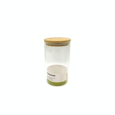 1.15L glass storage box with bamboo lid Fackelmann Eco Friendly