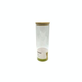 Boite de conservation en verre 2 litres avec couvercle en Bambou Fackelmann Eco Friendly 1