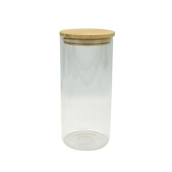 Boite de conservation en verre 2 litres avec couvercle en Bambou Fackelmann Eco Friendly 3
