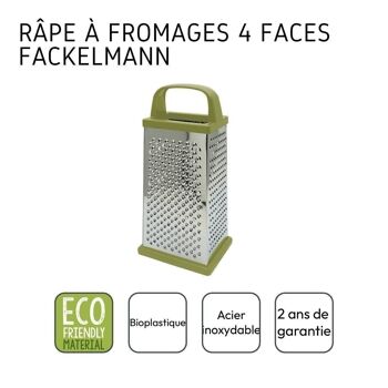 Râpe à fromages et à légumes 4 faces Fackelmann Gamme Zéro 4