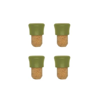 Set of 4 Fackelmann cork stoppers Range Zero