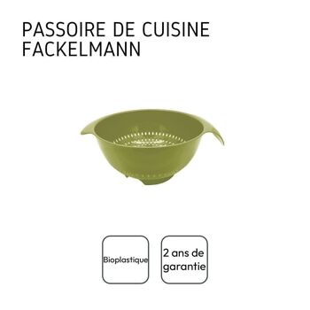 Passoire en plastique vert 23 cm de diamètre Fackelmann Zéro 3