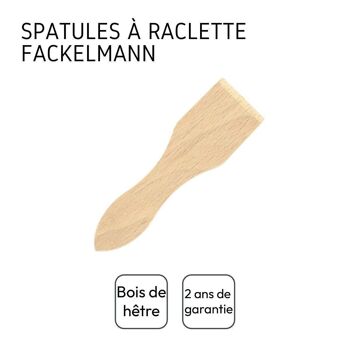 Lot de 6 spatules à raclette en bois FSC Fackelmann 3