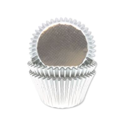 Cupcake-Förmchen aus Silberfolie