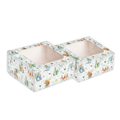 Beatrix Potter™ Peter Rabbit™ Cajas cuadradas para golosinas con ventana