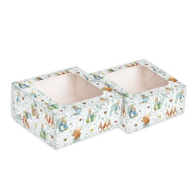 Beatrix Potter™ Peter Rabbit™ Quadratische Leckerli-Boxen mit Sichtfenster