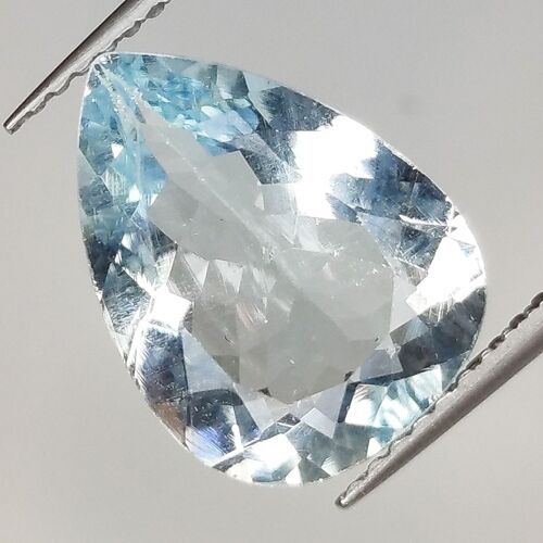 3.60ct Aguamarina talla pera 13.2x10.0mm