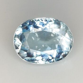 Aigue-marine 5.34ct taille ovale 13.2x10.1mm 5