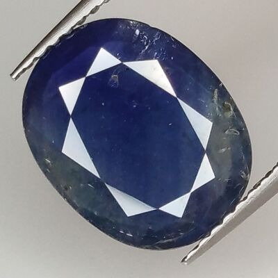 3.78ct Zafiro Azul talla oval 12.1x9.6mm