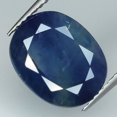 Saphir Bleu 5.46ct taille ovale 12.2x9.8mm