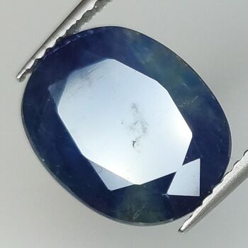 Saphir Bleu 5.46ct taille ovale 12.2x9.8mm 3