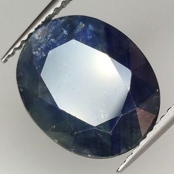 Saphir Bleu 8.42ct taille ovale 12.9x10.4mm 2