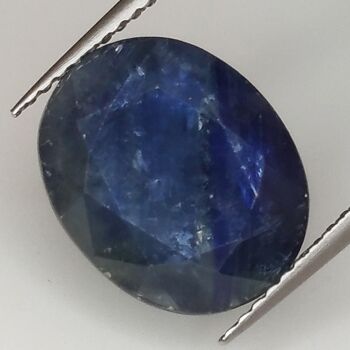 Saphir Bleu 8.42ct taille ovale 12.9x10.4mm 3