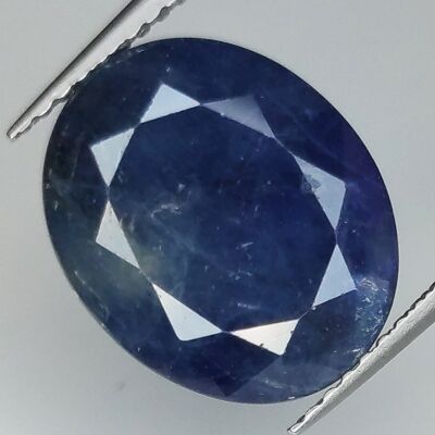 Zaffiro blu da 8,58 carati taglio ovale 13,0x10,7 mm