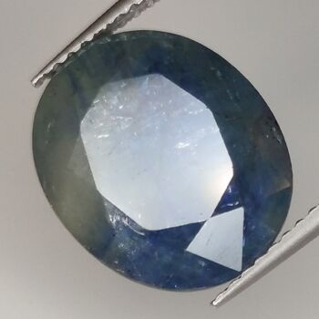 Saphir Bleu 9.49ct taille ovale 13.6x11.3mm 3