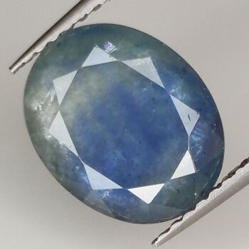Saphir Bleu 3.93ct taille ovale 11.0x8.7mm 1