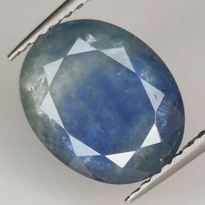 Saphir Bleu 3.93ct taille ovale 11.0x8.7mm