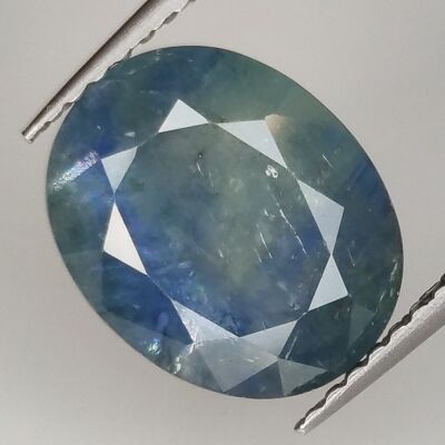 Saphir Bleu 4.48ct taille ovale 10.9x8.8mm