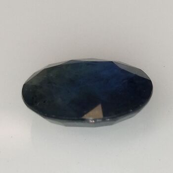 Saphir Bleu Effet Soie 3.71ct taille ovale 10.7x8.6mm 6