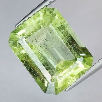 Taille émeraude verte aigue-marine 4,36 ct 2