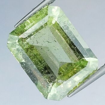 Taille émeraude verte aigue-marine 4,36 ct 3