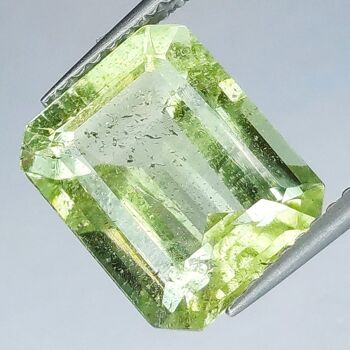 Taille émeraude verte aigue-marine 4,36 ct 4