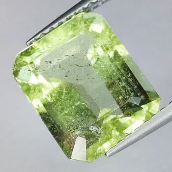 Taille émeraude verte aigue-marine 4,36 ct 5