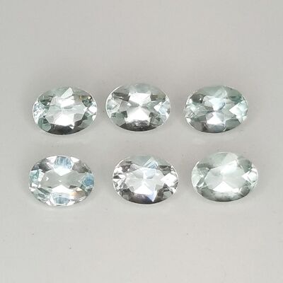 Aigue-marine taille ovale 4x3mm 1pc
