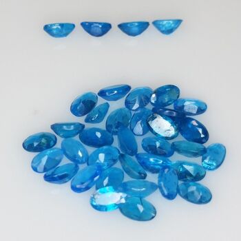 8.98ct Apatite bleue coupe ovale 5x3mm 36pz 4