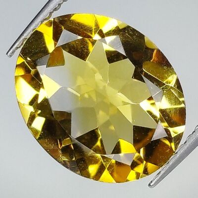 3,72 ct Citrin im Ovalschliff 12 x 9 mm 1 Stk