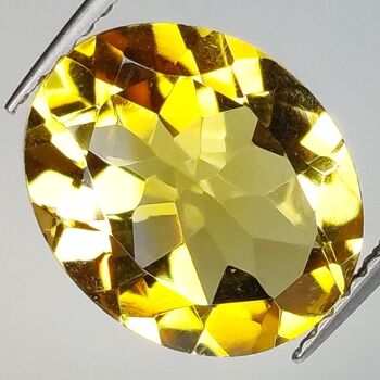 3.72ct Citrine taille ovale 12x9mm 1pc 2