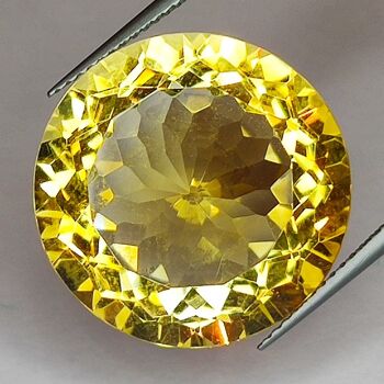 24.79ct Citrine coupe ronde 20x20mm 1