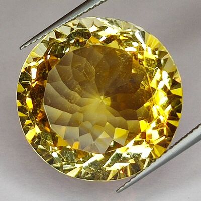 Citrino da 24,01 ct taglio rotondo 20x20 mm