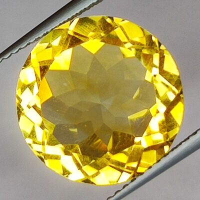 8.33ct Citrine round cut 14x14mm