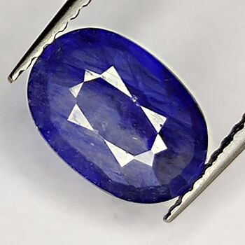 Saphir Bleu 2.06ct taille ovale 9.6x6.8mm 1