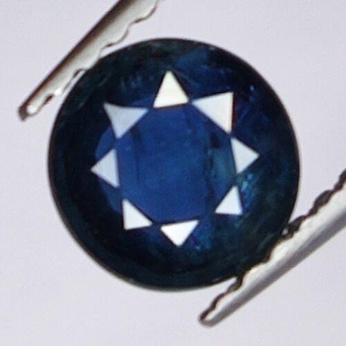 0.89ct Zafiro Azul talla redonda 5.7x5.7mm